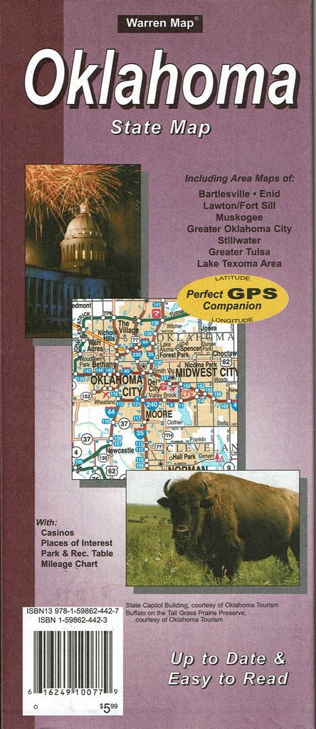 Warren Map Oklahoma State Map - Wide World Maps & MORE! - Map - Warren Associates - Wide World Maps & MORE!