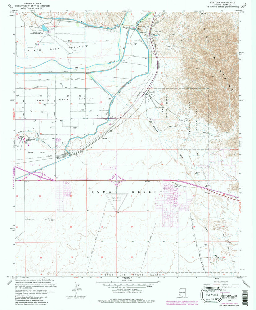 FORTUNA, Arizona 7.5' - Wide World Maps & MORE! - Map - Wide World Maps & MORE! - Wide World Maps & MORE!