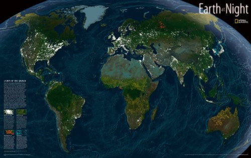 Earth at Night: PP.NGTH620306 - Wide World Maps & MORE! - Book - Wide World Maps & MORE! - Wide World Maps & MORE!