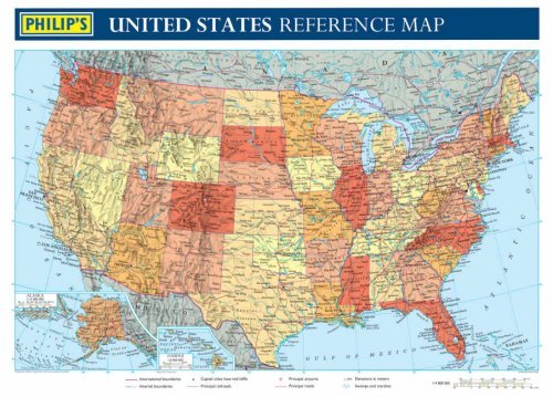 Philip's Reference Map: United States: Physical - Wide World Maps & MORE! - Book - Wide World Maps & MORE! - Wide World Maps & MORE!