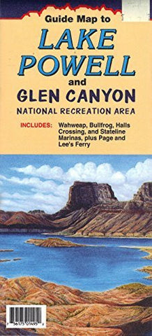 Guide Map to Lake Powell and Glen Canyon National Recreation Area Gloss Laminated - Wide World Maps & MORE! - Map - North Star Mapping - Wide World Maps & MORE!