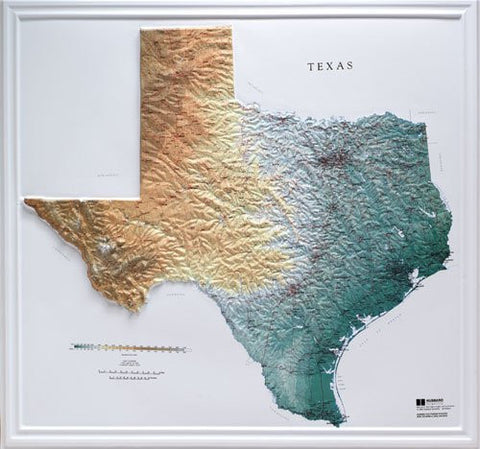 Hubbard Scientific Raised Relief Map 954 Texas State Map - Wide World Maps & MORE! - Book - American Educational Products - Wide World Maps & MORE!