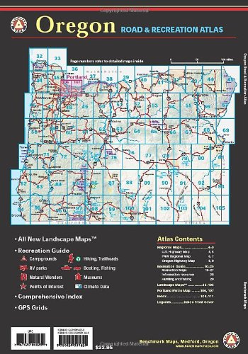 Oregon Benchmark Road & Recreation Atlas - Wide World Maps & MORE! - Book - Benchmark - Wide World Maps & MORE!