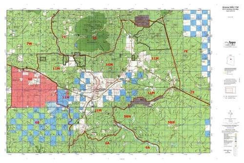 Arizona 11M Hunt Area / Game Management Unit (GMU) Map - Wide World Maps & MORE! - Map - MyTopo - Wide World Maps & MORE!