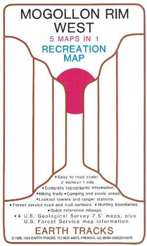 Mogollon Rim West Gloss Laminated - Wide World Maps & MORE! - Book - Wide World Maps & MORE! - Wide World Maps & MORE!