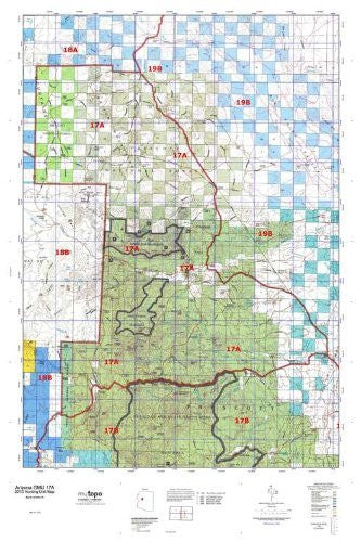 Arizona 17A Hunt Area / Game Management Unit (GMU) Map - Wide World Maps & MORE! - Map - MyTopo - Wide World Maps & MORE!