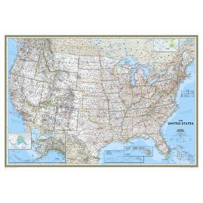 National Geographic RE00602003 Map Of United States Classic by National Geographic Maps - Wide World Maps & MORE!