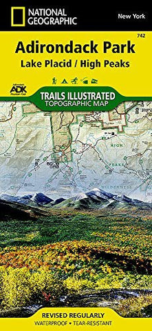 NAT GEO Adirondack Park Map, Lake Placid/High Peaks - Wide World Maps & MORE! - Book - National Geographic Books - Wide World Maps & MORE!