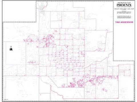 Metropolitan Phoenix Arterial and Collector Streets Tax Assessor Wall Map Gloss Laminated - Wide World Maps & MORE! - Map - Wide World Maps & MORE! - Wide World Maps & MORE!