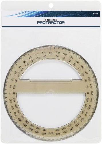 Art Advantage 6-Inch 360 Degree Protractor - Wide World Maps & MORE! - Art and Craft Supply - Art Advantage - Wide World Maps & MORE!