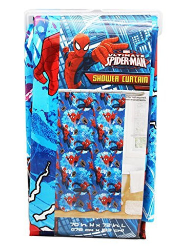 Marvel Spider-Man Shower Curtain - Wide World Maps & MORE! - Home - Marvel - Wide World Maps & MORE!