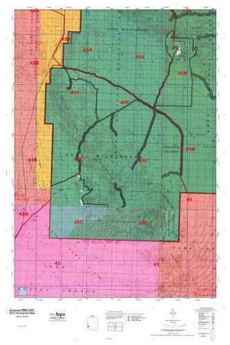 Arizona GMU 45C Hunt Area / Game Management Units (GMU) Map - Wide World Maps & MORE! - Book - Wide World Maps & MORE! - Wide World Maps & MORE!