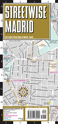 Streetwise Madrid Map - Laminated City Center Street Map of Madrid, Spain (Michelin Streetwise Maps) - Wide World Maps & MORE!