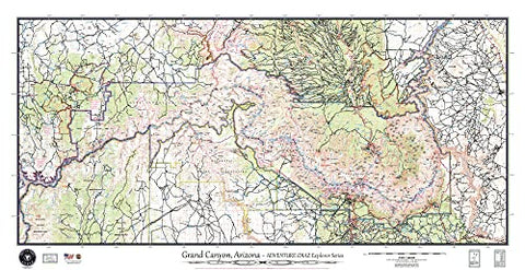 Grand Canyon Map Keepsake Poster Ready-to-Hang - Wide World Maps & MORE!
