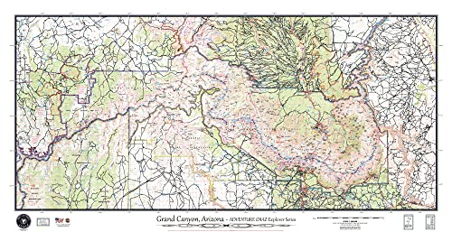 Grand Canyon Map Keepsake Poster - Wide World Maps & MORE!