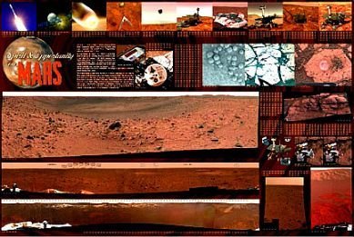Spirit & Opportunity Rovers on Mars Poster - Wide World Maps & MORE! - Home - Wide World Maps & MORE! - Wide World Maps & MORE!