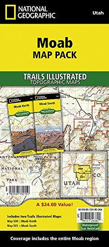 Moab [Map Pack Bundle] (National Geographic Trails Illustrated Map) - Wide World Maps & MORE!