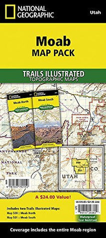 Moab [Map Pack Bundle] (National Geographic Trails Illustrated Map) - Wide World Maps & MORE!