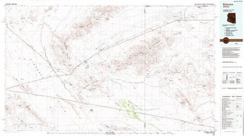 Salome, Arizona 1:100,000-scale Metric Topographic Map (30 x 60 Minute Quadrangle, TAZ1942) - Wide World Maps & MORE!