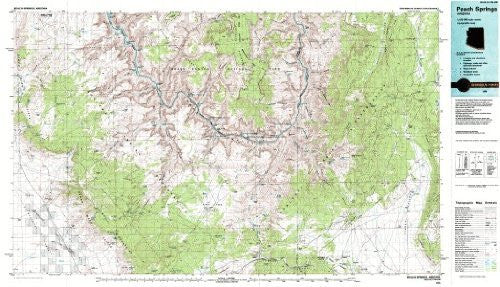 Peach Springs Arizona 1:100,000-scale USGS Topographic Map: 30 X 60 Minute Series (1986) - Wide World Maps & MORE! - Book - Wide World Maps & MORE! - Wide World Maps & MORE!