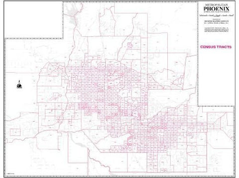 Metropolitan Phoenix Arterial and Collector Streets Census Tract Wall Map - Wide World Maps & MORE! - Book - Wide World Maps & MORE! - Wide World Maps & MORE!