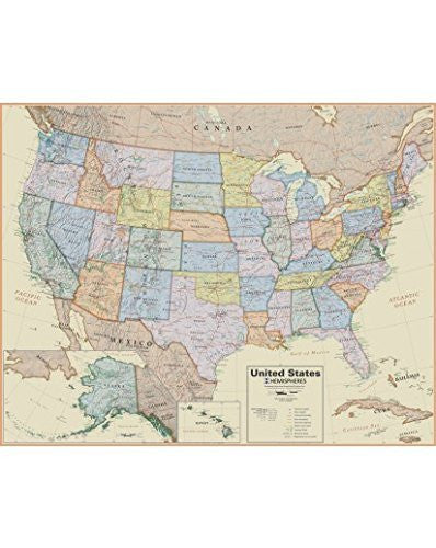 United States of America Wall Map (Boardroom) - Wide World Maps & MORE! - Map - ROUND WORLD PRODUCTS - Wide World Maps & MORE!