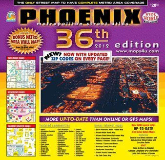Phoenix Metropolitan Street Atlas 36th (2012) Edition (Yellow1) - Wide World Maps & MORE! - Book - Wide World Maps & MORE! - Wide World Maps & MORE!