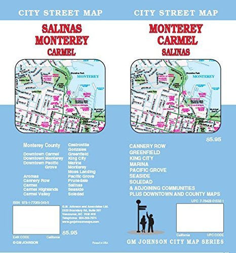 Monterey / Carmel / Salinas, California Street Map (Laminated) - Wide World Maps & MORE! - Book - Wide World Maps & MORE! - Wide World Maps & MORE!