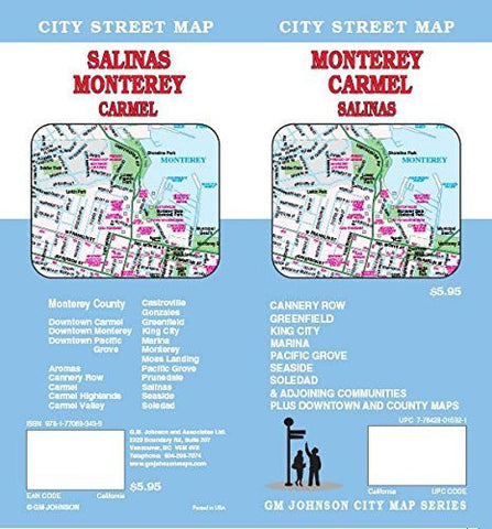 Monterey / Carmel / Salinas, California Street Map (Laminated) - Wide World Maps & MORE! - Book - Wide World Maps & MORE! - Wide World Maps & MORE!