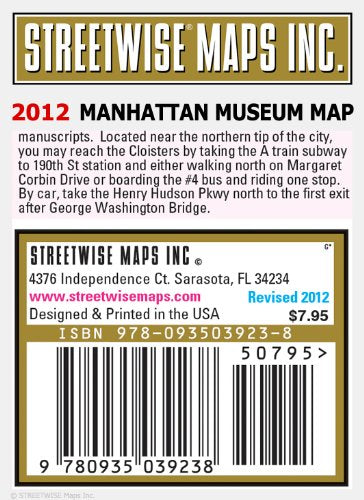 Artwise Manhattan Museum Map - Laminated Museum Map of Manhattan, NY - Wide World Maps & MORE! - Book - StreetWise - Wide World Maps & MORE!