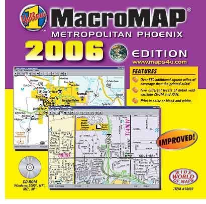 MacroMAP Metropolitan Phoenix - Wide World Maps & MORE! - Software - Phoenix Mapping Service - Wide World Maps & MORE!