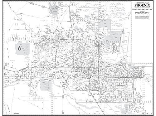 Metropolitan Phoenix Arterial and Collector Streets Dry Erase Laminated Wall Map - Wide World Maps & MORE! - Book - Wide World Maps & MORE! - Wide World Maps & MORE!