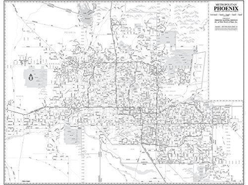 Metropolitan Phoenix Arterial and Collector Streets Wall Map - Wide World Maps & MORE! - Book - Wide World Maps & MORE! - Wide World Maps & MORE!