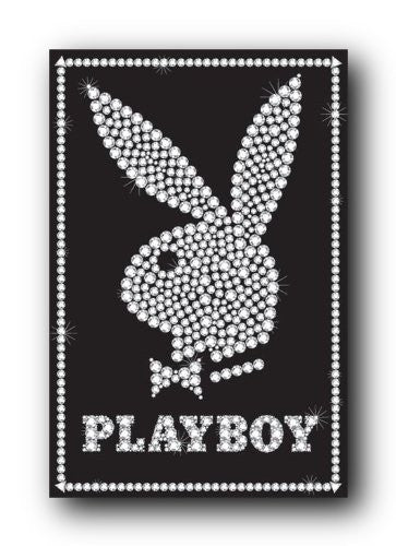 Playboy Black Bling Logo Sexy Bunny Poster Pp30821 A - Wide World Maps & MORE! - Home - Postergods.com - Wide World Maps & MORE!