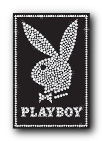 Playboy Black Bling Logo Sexy Bunny Poster Pp30821 A - Wide World Maps & MORE! - Home - Postergods.com - Wide World Maps & MORE!