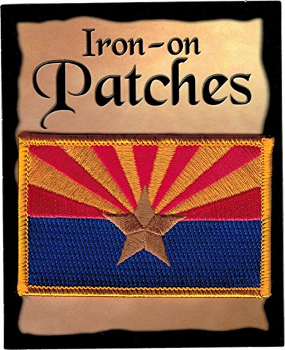 Arizona Flag Iron-On Embroidered Patch - Wide World Maps & MORE!