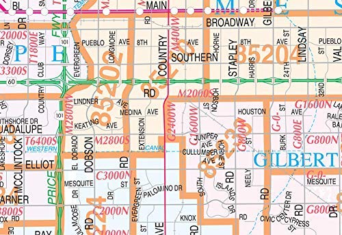 East Valley Arterial & Collector Streets Full-Size ZIP Code Zones Wall Map Dry-Erase Ready-to-Hang - Wide World Maps & MORE! - Map - Wide World Maps & MORE! - Wide World Maps & MORE!