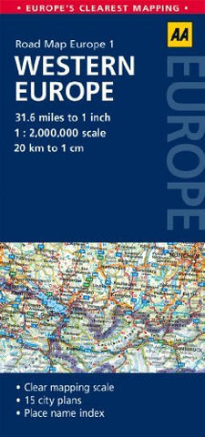 Road Map Western Europe (Road Map Europe) - Wide World Maps & MORE! - Map - Wide World Maps & MORE! - Wide World Maps & MORE!