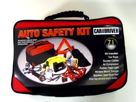 Car and Driver 71 Piece Auto Safety & Emergency Kit - Wide World Maps & MORE! - Home Improvement - Car and Driver - Wide World Maps & MORE!