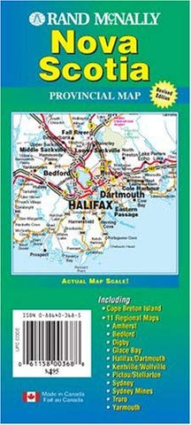 Rand McNally Nova Scotia, Canada: Provincial Map - Wide World Maps & MORE! - Book - Rand McNally - Wide World Maps & MORE!