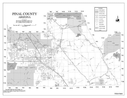 Pinal County, Arizona Notebook Map Gloss Laminated - 10 Count - Wide World Maps & MORE! - Book - Wide World Maps & MORE! - Wide World Maps & MORE!