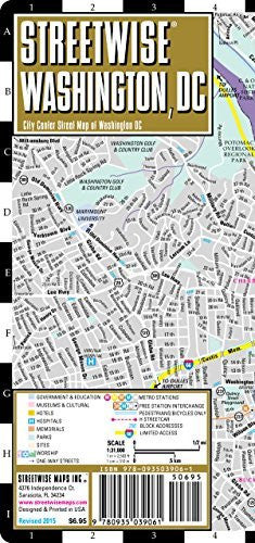 Streetwise Washington DC Map - Laminated City Center Street Map of Washington, DC - Wide World Maps & MORE! - Book - StreetWise - Wide World Maps & MORE!