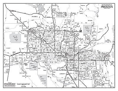 Metropolitan Phoenix Arterial Streets Gloss Laminated Notebook Map - 10 Count - Wide World Maps & MORE! - Book - Wide World Maps & MORE! - Wide World Maps & MORE!