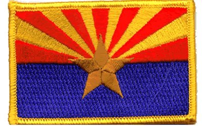 Arizona Flag: An Embroidered Iron-On Patch (Two-Pack) - Wide World Maps & MORE! -  - Wide World Maps & MORE! - Wide World Maps & MORE!