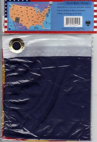 18" × 12" Ruff-Knit Nylon Arizona (U.S.) Flag Double Sided - Wide World Maps & MORE! - Lawn & Patio - RUFF - Wide World Maps & MORE!