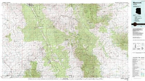 Mammoth Arizona 1:100,000-scale Topographic USGS Map: 30 X 60 Minute Series (1986) - Wide World Maps & MORE! - Book - Wide World Maps & MORE! - Wide World Maps & MORE!