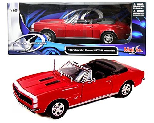 New 1:18 W/B SPECIAL EDITION - RED 1967 Chevrolet Camaro RS/SS 396 Diecast Model Car By Maisto - Wide World Maps & MORE! - Toy - Maisto - Wide World Maps & MORE!