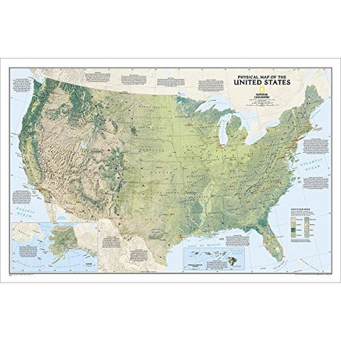 United States Physical Wall Map - Wide World Maps & MORE! - Book - Wide World Maps & MORE! - Wide World Maps & MORE!