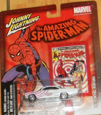 marvel johnny lightning the amazing spiderman 1961 pontiac ventura die cast car - Wide World Maps & MORE! - Toy - Johnny Lightning - Wide World Maps & MORE!