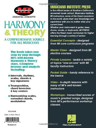 Harmony and Theory: Essential Concepts Series (Essential Concepts (Musicians Institute).) - Wide World Maps & MORE! - Book - Hal Leonard - Wide World Maps & MORE!